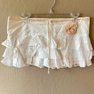 Vintage Y2K Abercrombie & Fitch - 100% Cotton Skirt with Flower